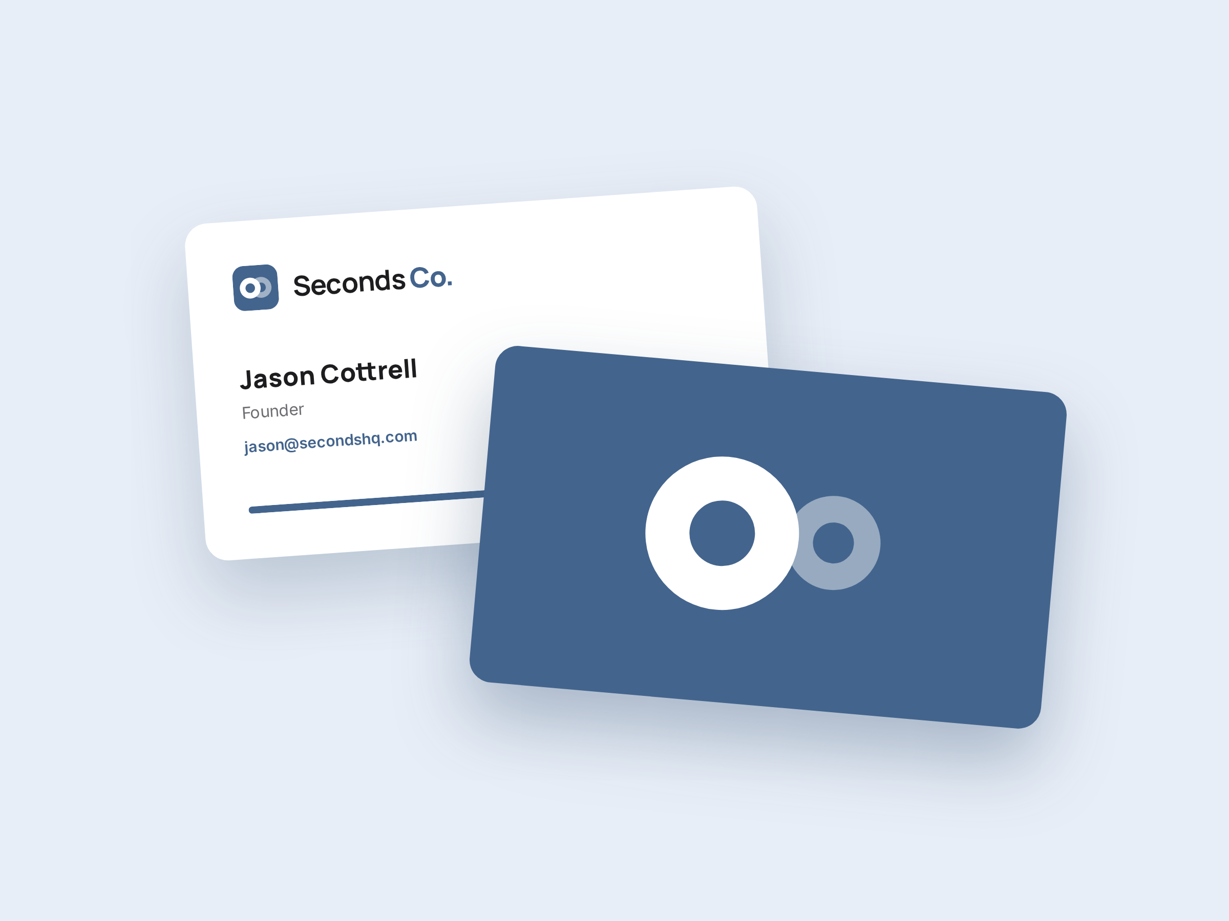 Seconds Co business card mockup