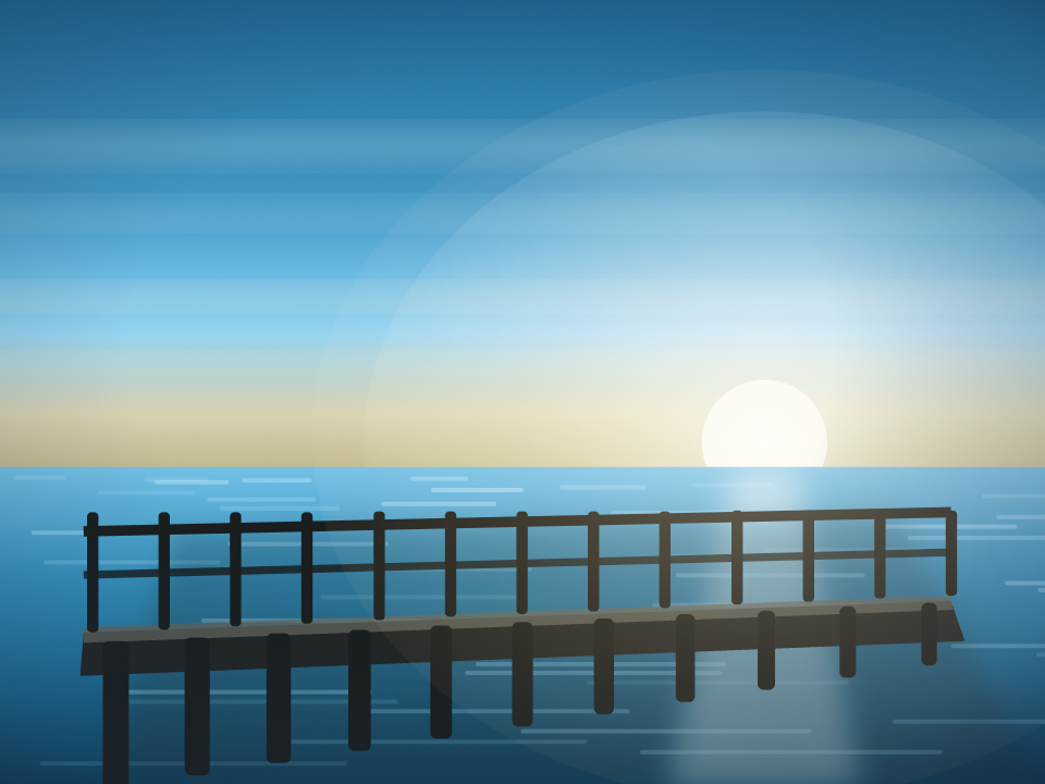 The pier at dusk specimen